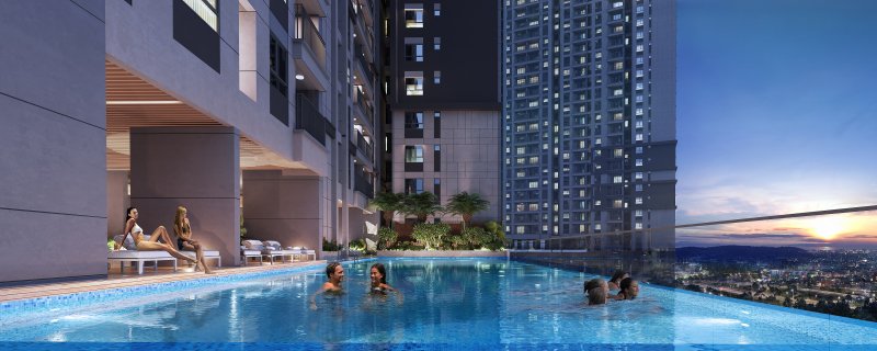 Tiện ích dự án được bố trí tại tầng cao, tăng tính riêng tư cũng như đề cao trải nghiệm của cư dân nơi đây.