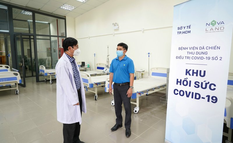 Tập đoàn Novaland thi công và bàn giao Khu hồi sức Covid-19 tại Bệnh viện dã chiến số 2 cho TP.HCM