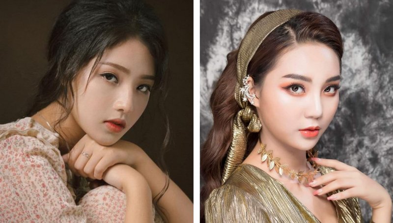 Diễn viên Bích Ngọc (trái) và diễn viên 10x Nguyễn Như Ngọc (phải) được nhận xét có nhiều nét giống nhau trên gương mặt