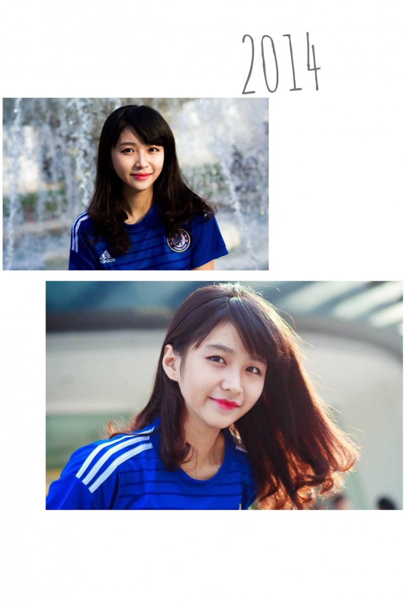 Hình ảnh nàng fan girl của Chelsea vào năm 2014.