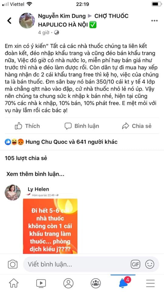 Dòng trạng thái gây ra nhiều tranh cãi trên mạng xã hội