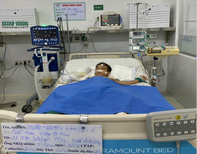 Một trường hợp mắc hội chứng viêm đa hệ thống liên quan COVID-19 ở trẻ em (MIS-C) điều trị ở Bệnh viện Nhi đồng Đồng Nai. Ảnh BSCC
