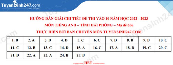 dap-an-de-thi-vao-10-anh-hai-phong-2022
