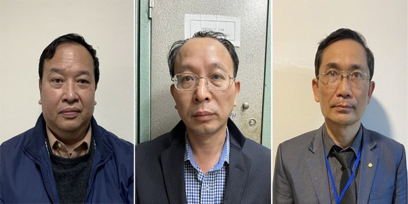 Các bị can lần lượt: Nguyễn Minh Tuấn; Nguyễn Nam Liên; Trịnh Thanh Hùng. (Ảnh: Bộ Công an).