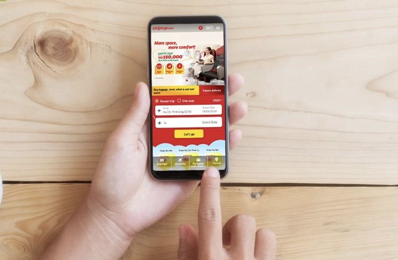 Ứng dụng điện thoại Vietjet