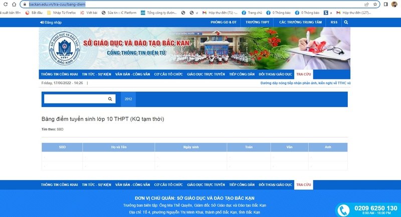 Tra cứu điểm thi vào lớp 10 tỉnh Bắc Kạn năm học 2022 - 2023 bằng nhiều cách