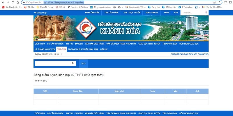 Tra cứu điểm thi vào lớp 10 tỉnh Khánh Hòa năm 2022