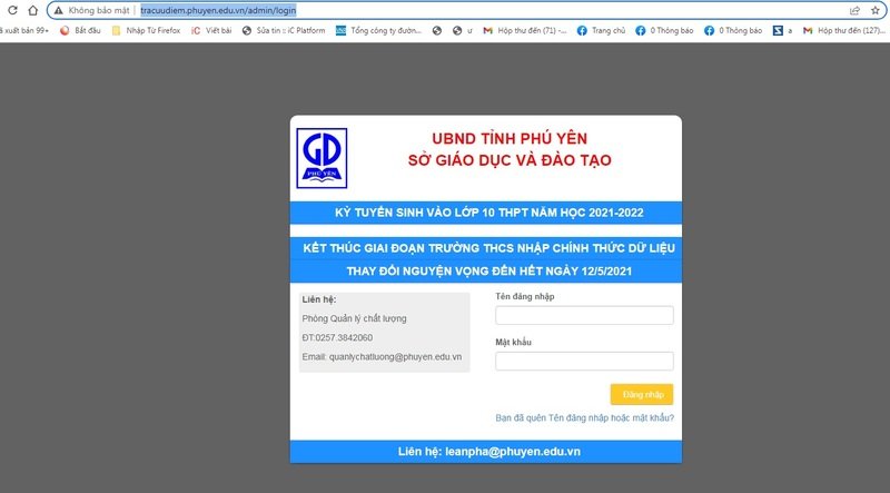 Tra cứu điểm thi vào lớp 10 tỉnh Phú Yên năm 2022