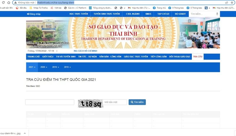 Tra cứu điểm thi vào lớp 10 tỉnh Thái Bình năm học 2022 - 2023 bằng nhiều cách