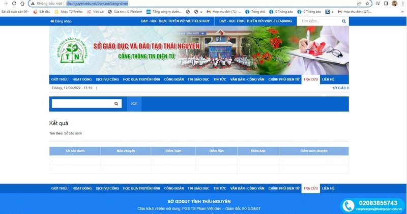 Tra cứu điểm thi vào lớp 10 tỉnh Thái Nguyên năm 2022