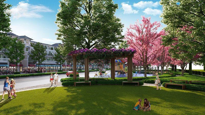 Không gian xanh mướt tại Công viên mặt trời – Dự án Imperia Grand Palza Đức Hòa