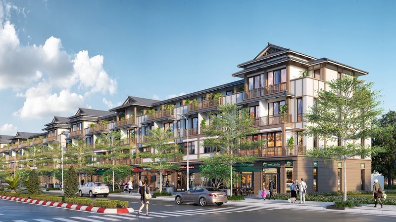 Quy hoạch sản phẩm, kiến trúc shophouse cũng là yếu tố giúp gia tăng giá trị shophouse. 