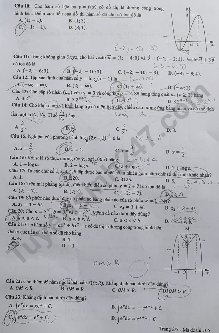 de-thi-tot-nghiep-2022-mon-toan-ma-105-2-result