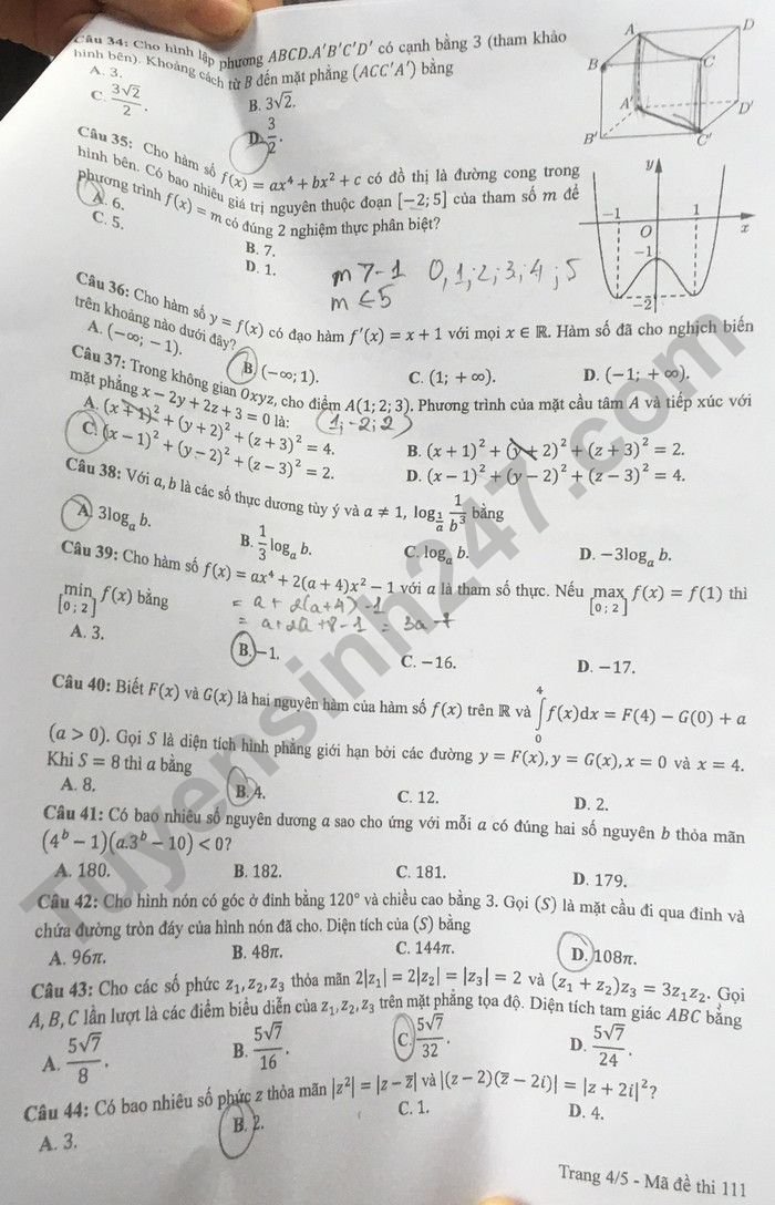 de-thi-tot-nghiep-2022-mon-toan-ma-111-4-result