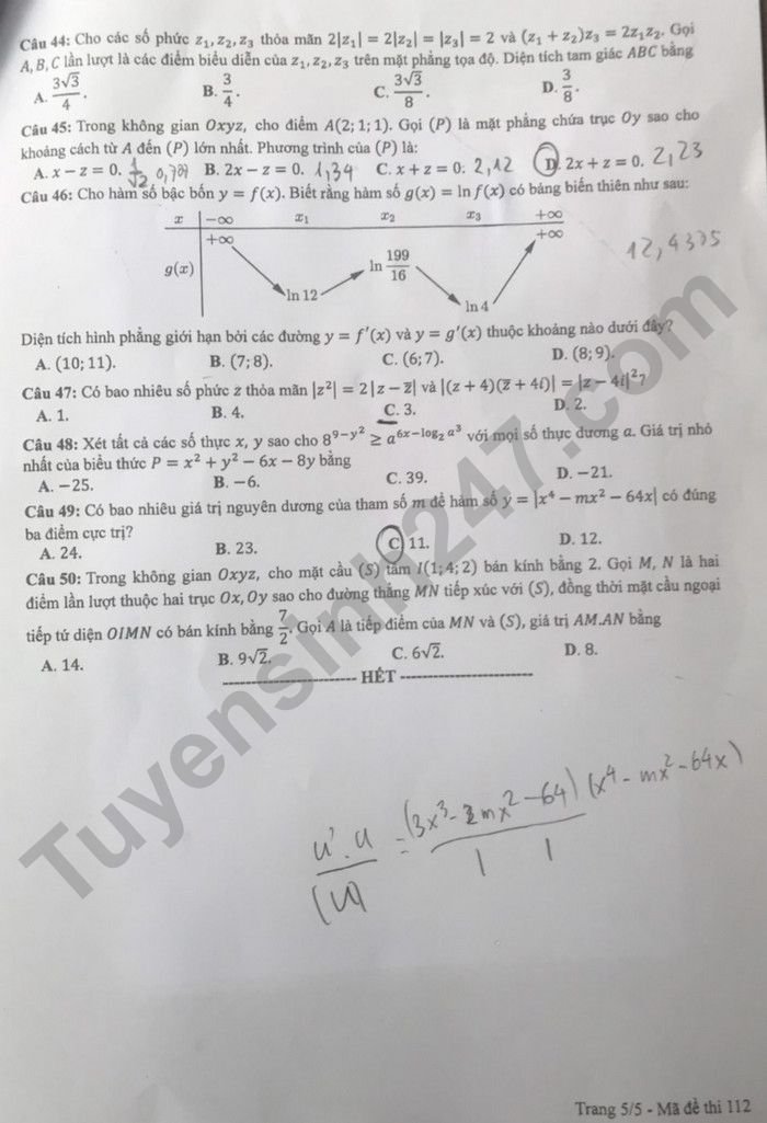 de-thi-tot-nghiep-2022-mon-toan-ma-112-5-result