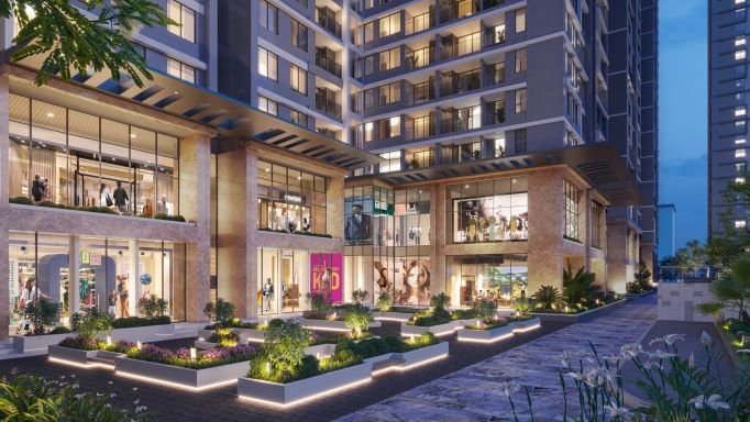 Hai tầng shophouse khối đế cung cấp đầy đủ dịch vụ phục vụ mọi nhu cầu thiết yếu cho đời sống cư dân, từ siêu thị, nhà hàng, café, quầy thuốc, gym-spa