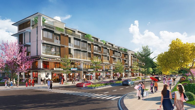 Thiết kế townhouse tối ưu không gian sinh hoạt và kinh doanh. Ảnh phối cảnh minh họa