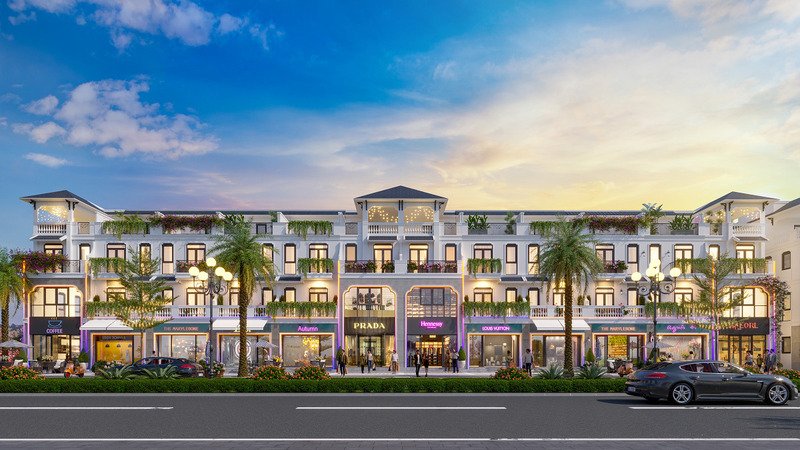 Dãy phố shophouse Trung tâm dự án Imperia Grand Plaza trên tuyến phố 3/2 bề thế.
