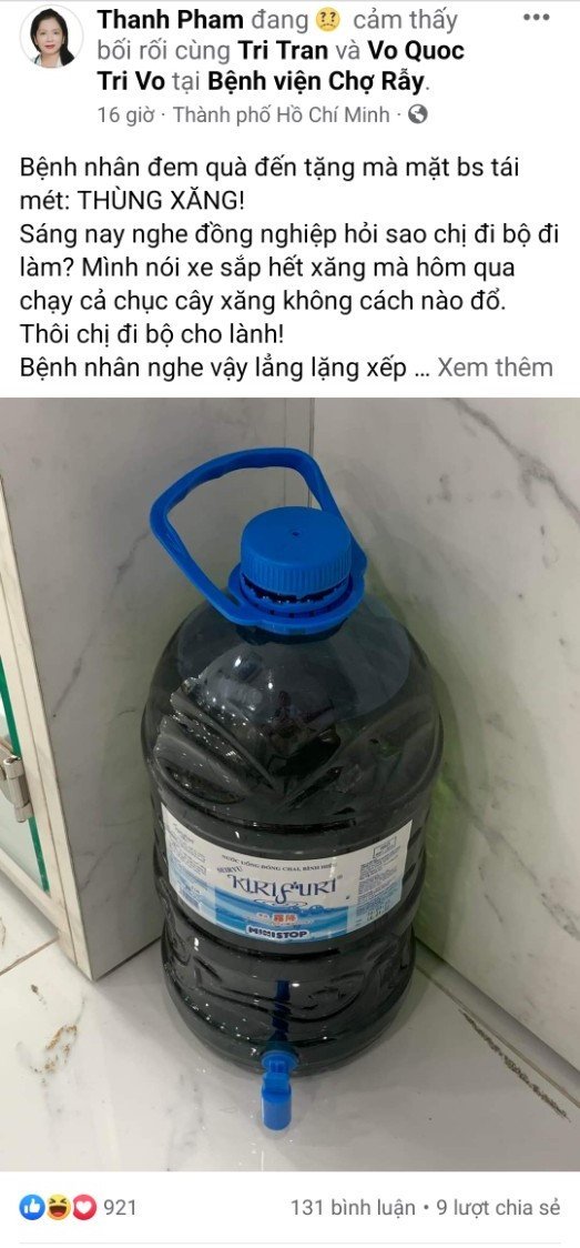 Chia sẻ của bác sĩ Phạm Thị Vân Thanh trên Facebook cá nhân.