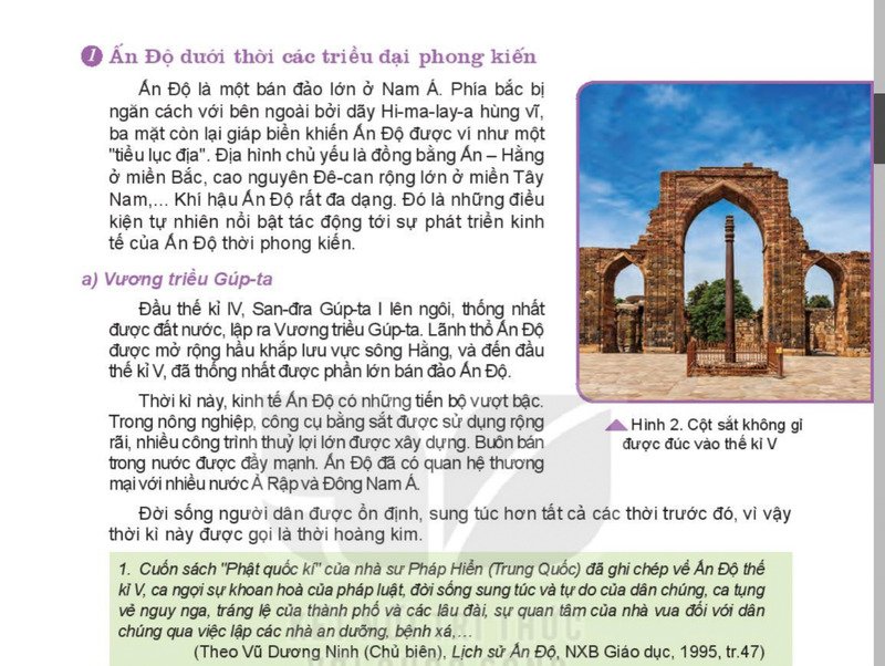 Nội dung sách giáo khoa Lịch sử và Địa lý lớp 7.