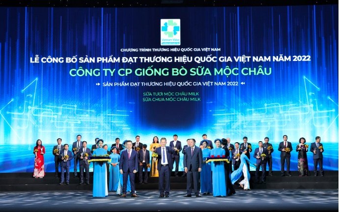 Mộc Châu Milk được vinh danh đạt Thương hiệu quốc gia năm 2022