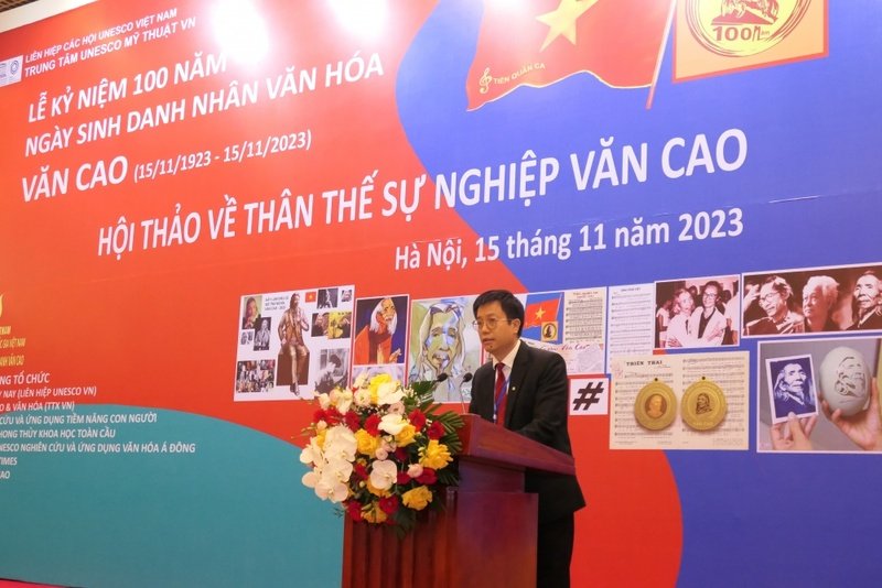 Nhà báo Trần Văn Mạnh – Phó Chủ tịch Liên hiệp các Hội Unesco Châu Á Thái Bình Dương, Phó Chủ tịch thường trực kiêm Tổng thư ký Liên hiệp các Hội Unesco Việt Nam, Tổng biên tập Tạp chí Ngày Nay phát biểu khai mạc
