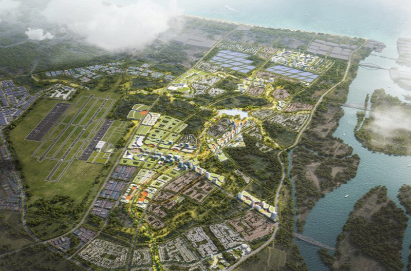 Phối cảnh tổ hợp đô thị sân bay Quảng Trị (Ảnh: CPG Corporation Singapore)