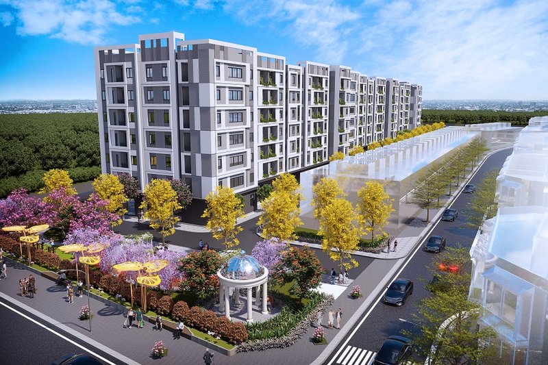 Phối cảnh công trình nhà ở xã hội