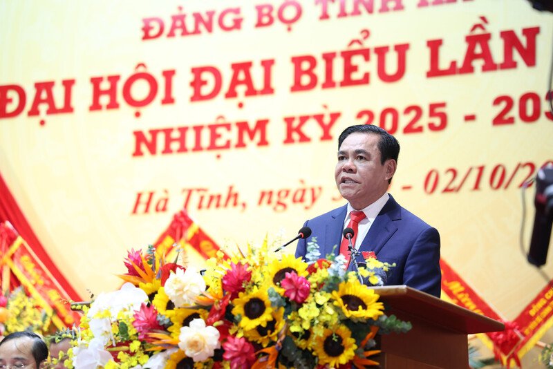 Đồng chí Võ Trọng Hải -  Chủ tịch UBND tỉnh Hà Tĩnh phát biểu khai mạc hội nghị