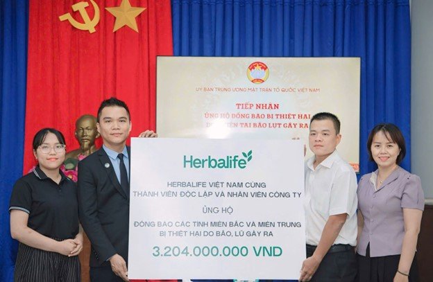 Tháng 10/2025 Herbalife đã ủng hộ hơn 3,2 tỷ đồng cho các tỉnh Miền Bắc & Miền Trung