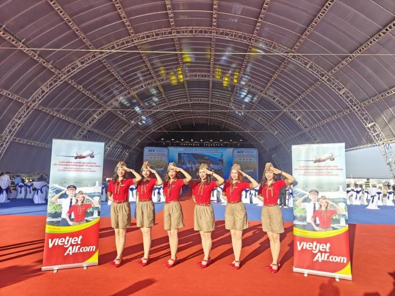 Vietjet thực hiện chuyến bay khai trương tới Cảng Hàng không quốc tế Long Thành