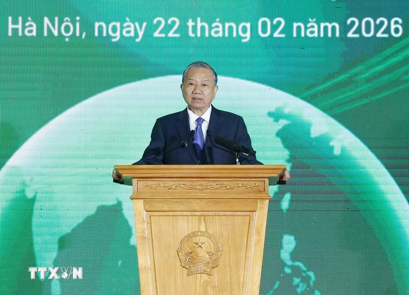  Tổng Bí thư Tô Lâm phát biểu chỉ đạo tại lễ phát động 'Tết trồng cây đời đời nhớ ơn Bác Hồ' Xuân Bính Ngọ năm 2026 - Ảnh: TTXVN