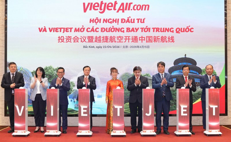 Vietjet mở thêm 5 đường bay mới đến Trung Quốc