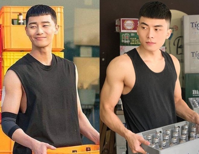 Nhờ sở hữu gương mặt có đường nét góc cạnh, Thế Thịnh dễ dàng chinh phục được kiểu đầu 