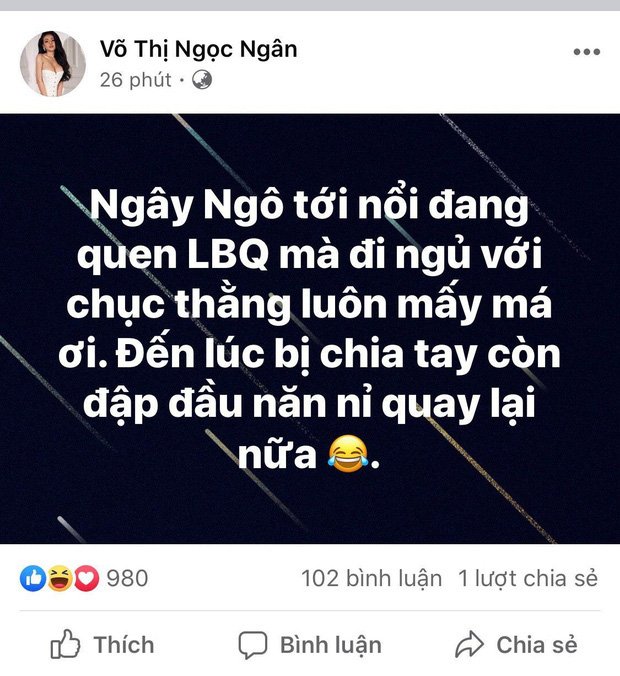 Dòng status tố Yaya Trương Nhi ngoại tình thời yêu Lương Bằng Quang.