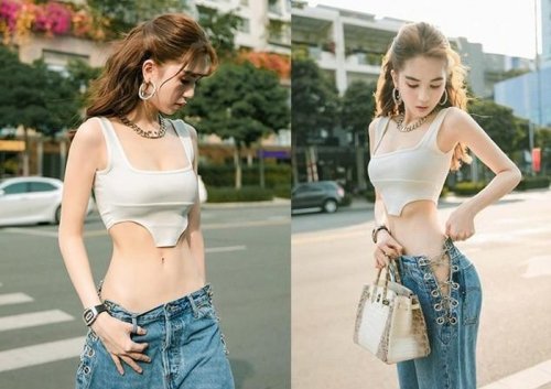 Cách đây không lâu, Ngọc Trinh lại gây sốt khi mặc quần không nội y.