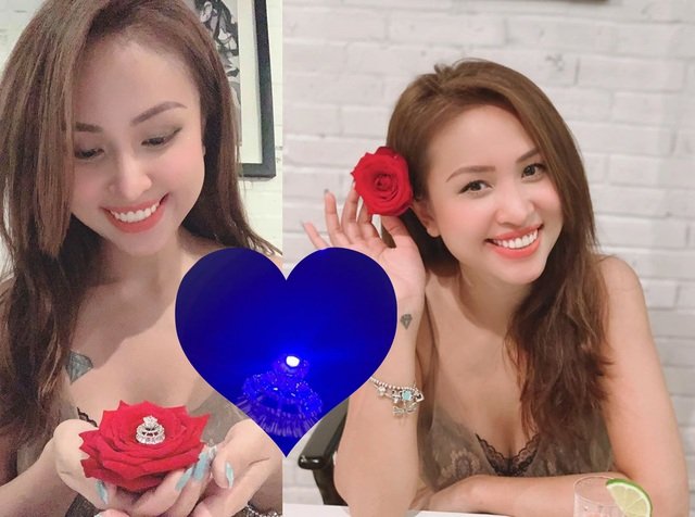 Cô được cầu hôn bằng nhẫn kim cương