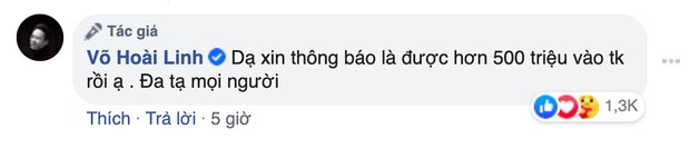 Sau 2 tiếng nghệ sĩ quyên góp được 500 triệu