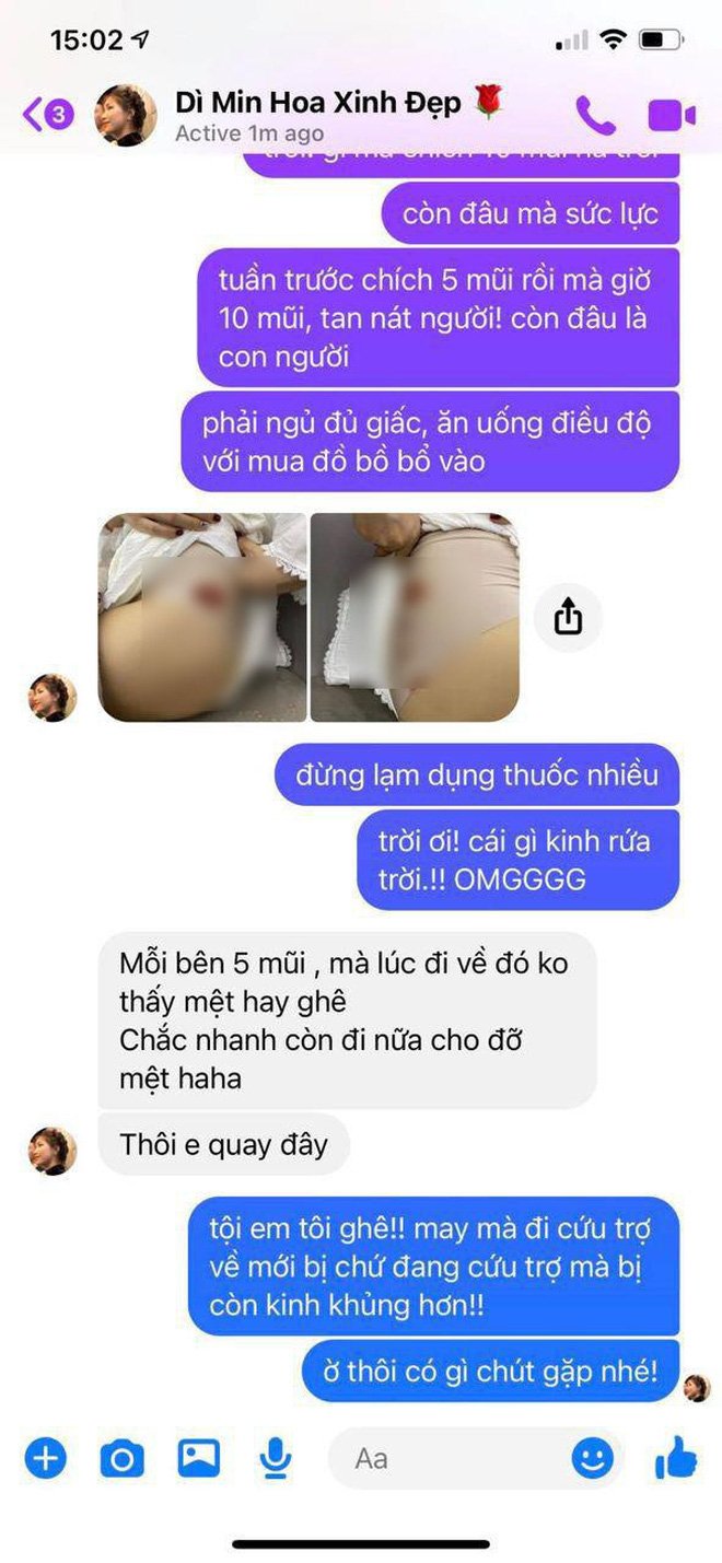Tin nhắn Hoà Minzy và quản lý nói chuyện với nhau.