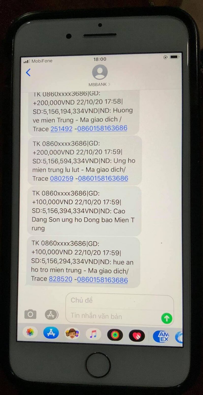Tin nhắn được nghệ sĩ Hoài Linh đăng tải