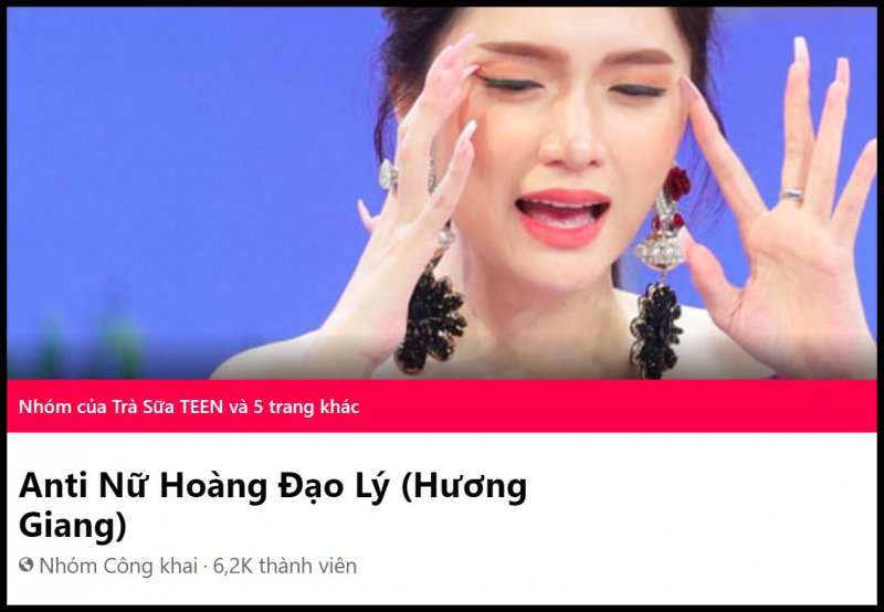 Các group khác anti Hương Giang liên tục được lập nên