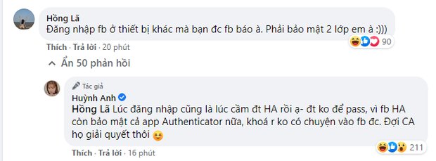 Bài đăng về sự việc của Huỳnh Anh