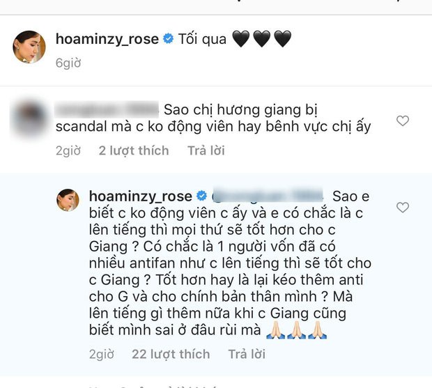 Bình luận giải thích của Hòa Minzy