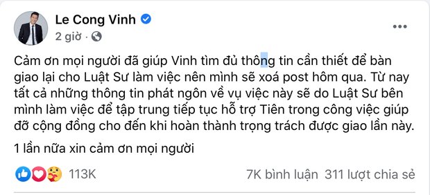 Trước đó Công Vinh công khai chuyện sẽ kiện antifan