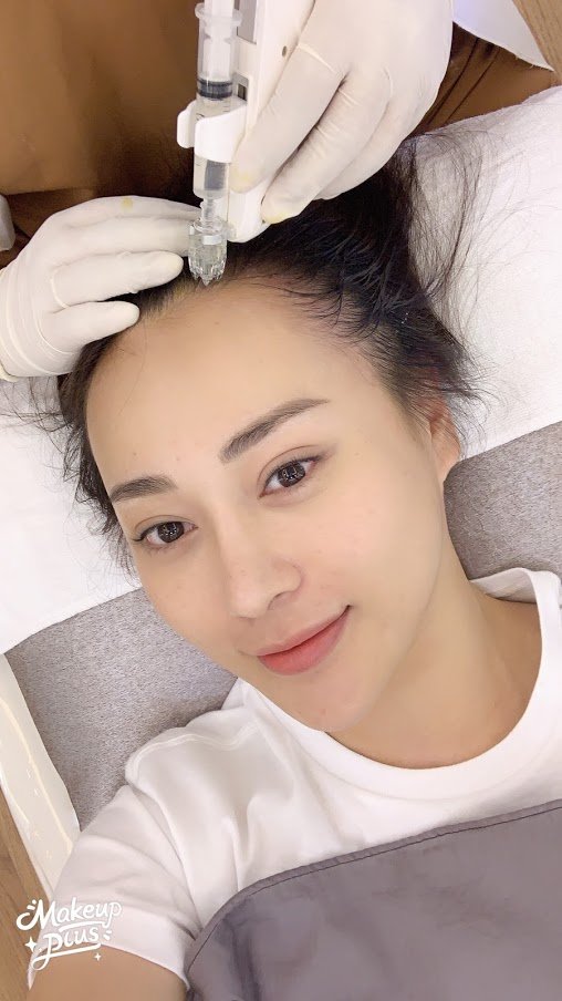 Diễn viên Phương Oanh tại spa Thu Linh