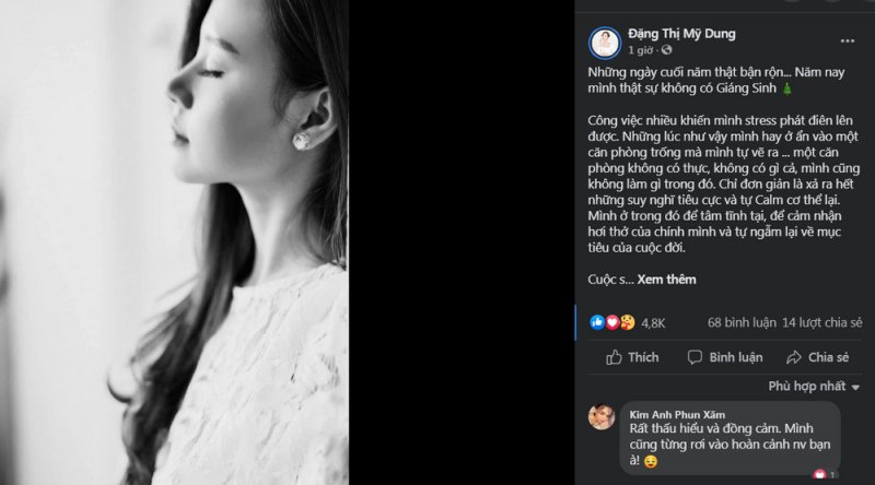 Dòng chia sẻ rất dài của Midu