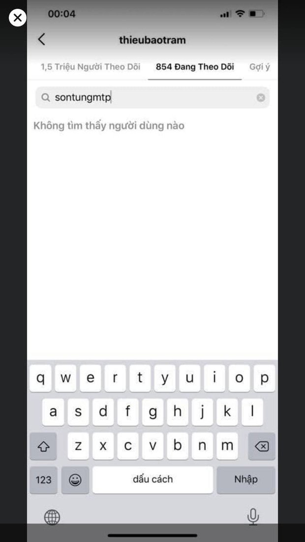 Thiều Bảo Trâm đã unfollow Sơn Tùng