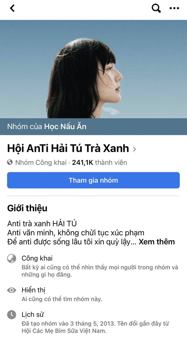 Group anti Hải Tú lên tới 241 nghìn thành viên