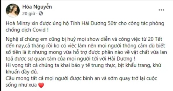 Bài đăng của Hoà Minzy