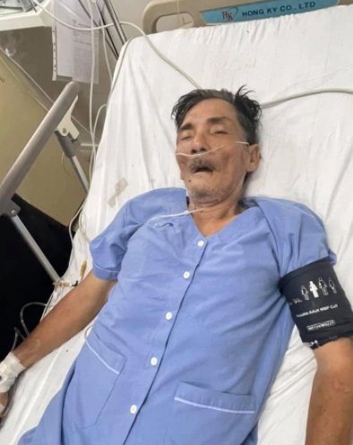Diễn viên Thương Tin nằm trong khoa hồi sức cấp cứu